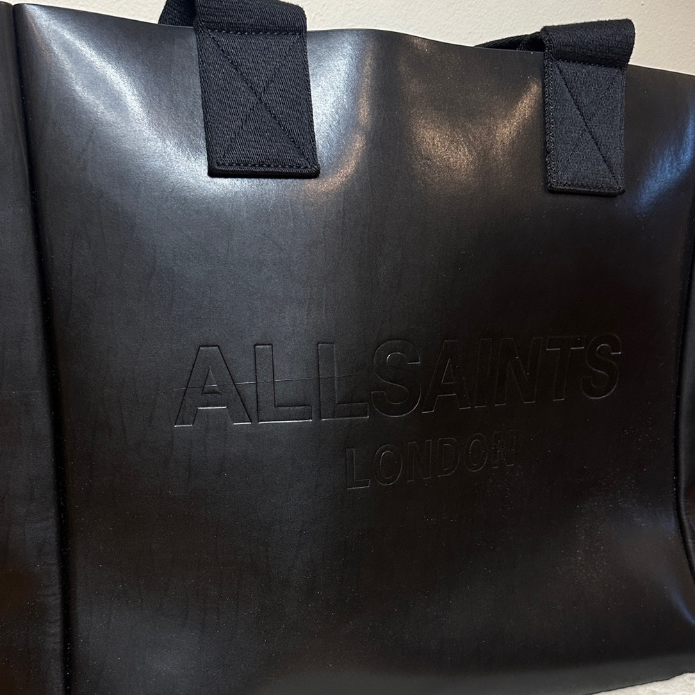 All Saints Izzy Shine Black Tote - Picture 6 of 9